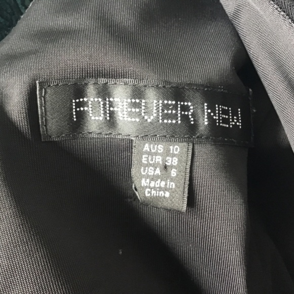 FOREVER NEW size 10  mini dress with black top and green brocade skirt - Picture 12 of 13